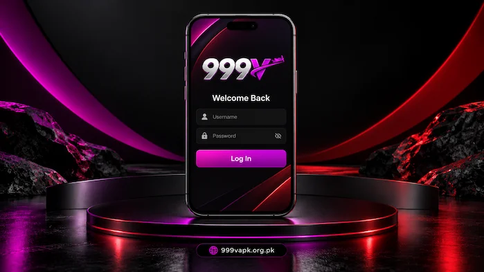 999V Login screen on a smartphone